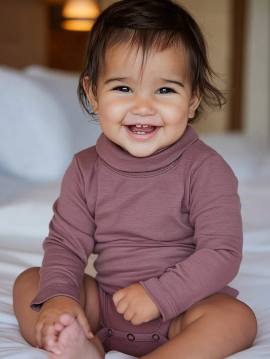 Romper met col | 100% Merinowol | Lavender Mist