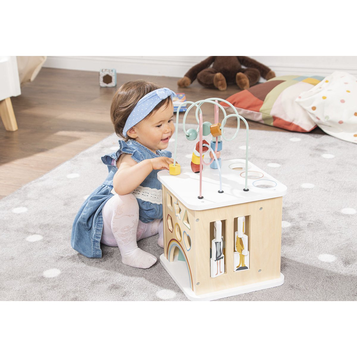 Pinolino Motorkubus Sanna | Houten activiteitenspeelgoed
