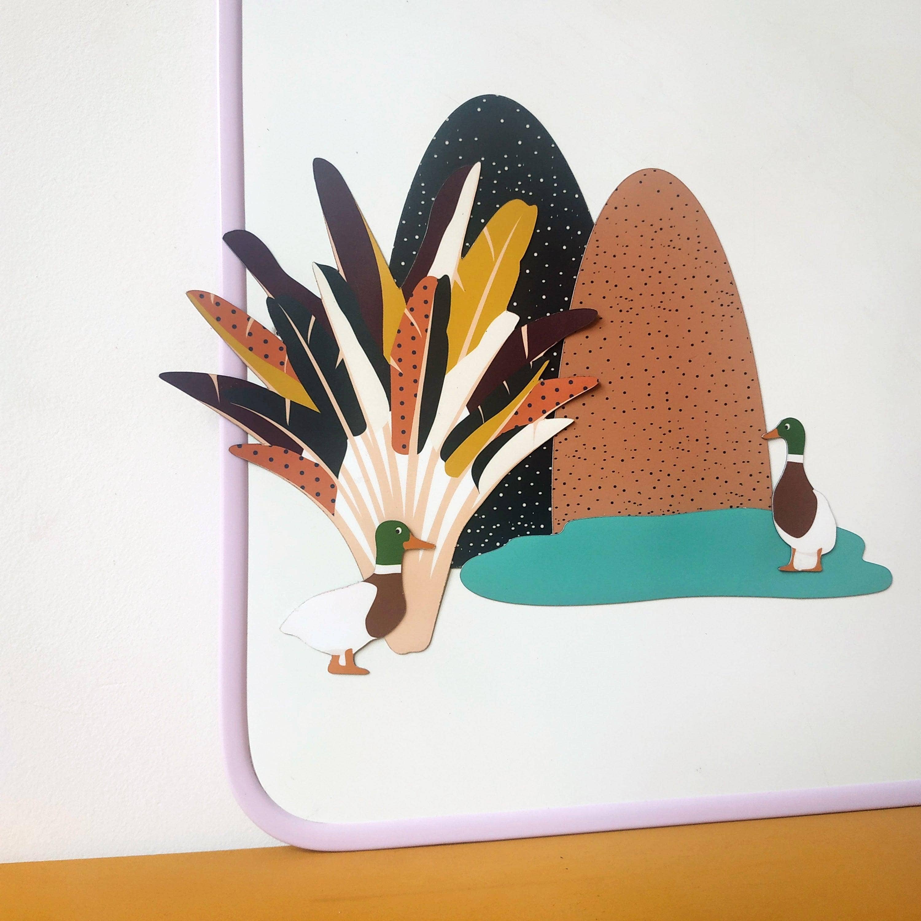 Ma Cabane à Rêves | Magnetisch Whiteboard | Lila