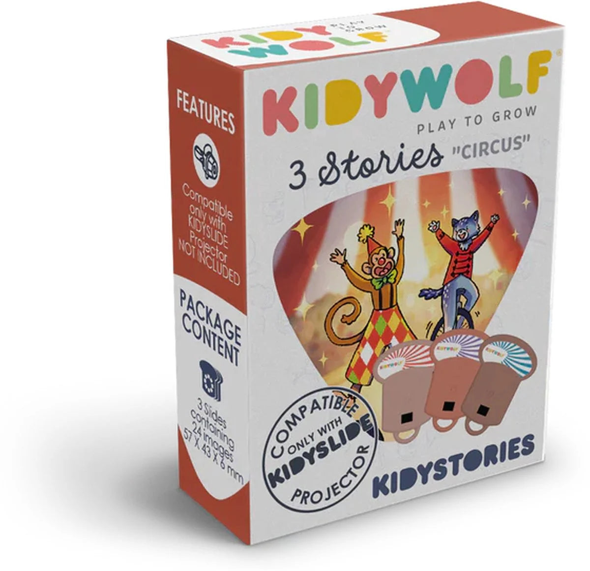 KIDYSTORIES 3 verhalen Circus voor KIDYSLIDE | Kidywolf