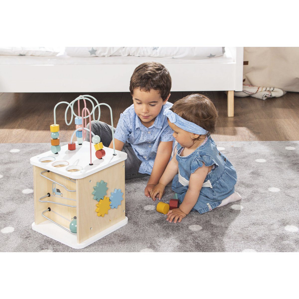 Pinolino Motorkubus Sanna | Houten activiteitenspeelgoed