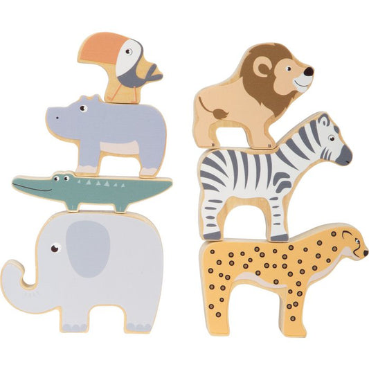 Stapeldieren “Safari” | Motoriekspeelgoed | Houten speelgoed