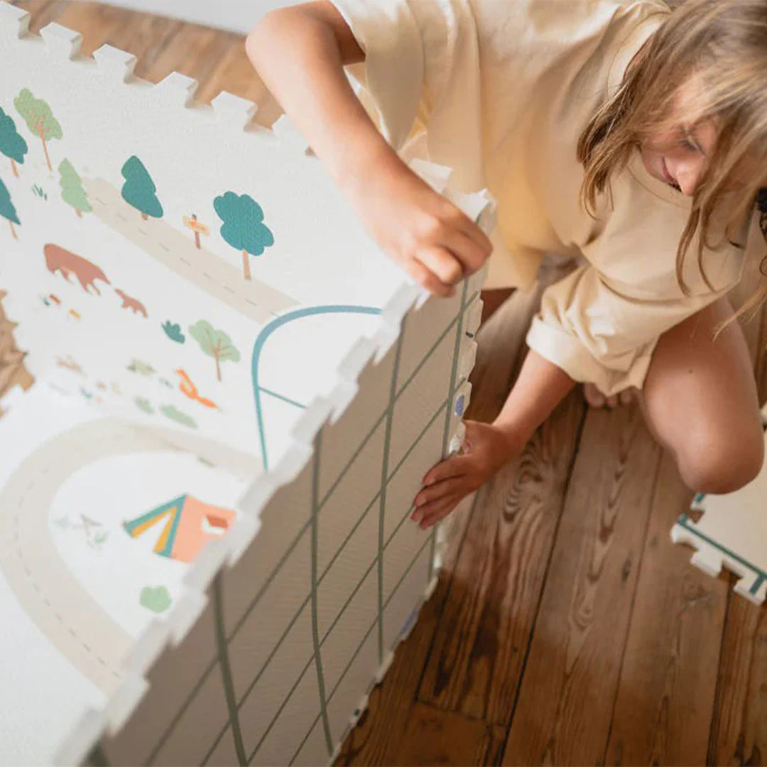 Play&Go EEVAA 3-in-1 Speelmat |  Hopscotch | Fantasie, organisatie en plezier in één