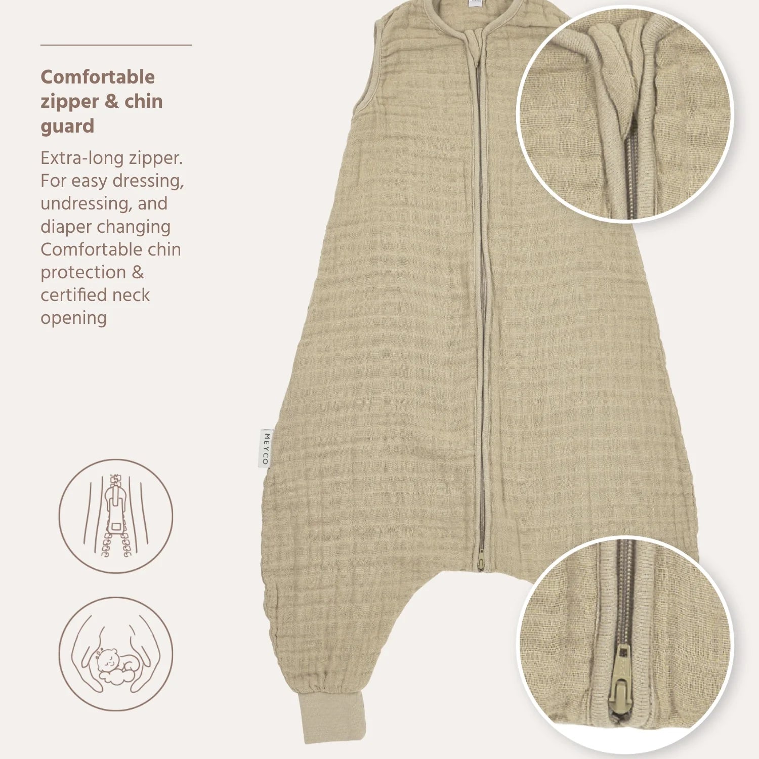 Meyco Baby Ongevoerde Slaapzak Jumper | Pre Washed hydrofiel