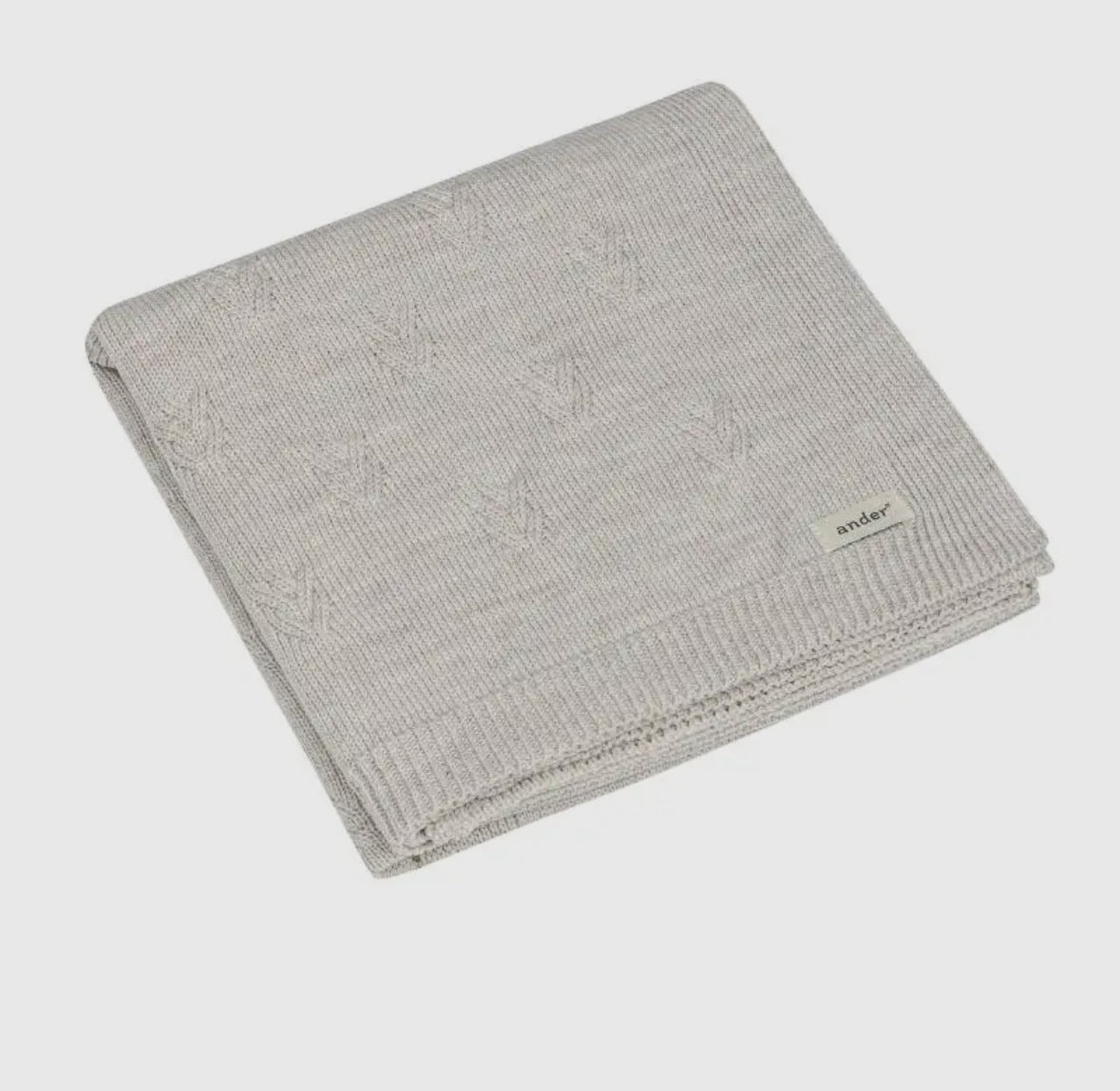 Babydeken van 100% Merinowol | zacht geruit | 75x100cm | Beige