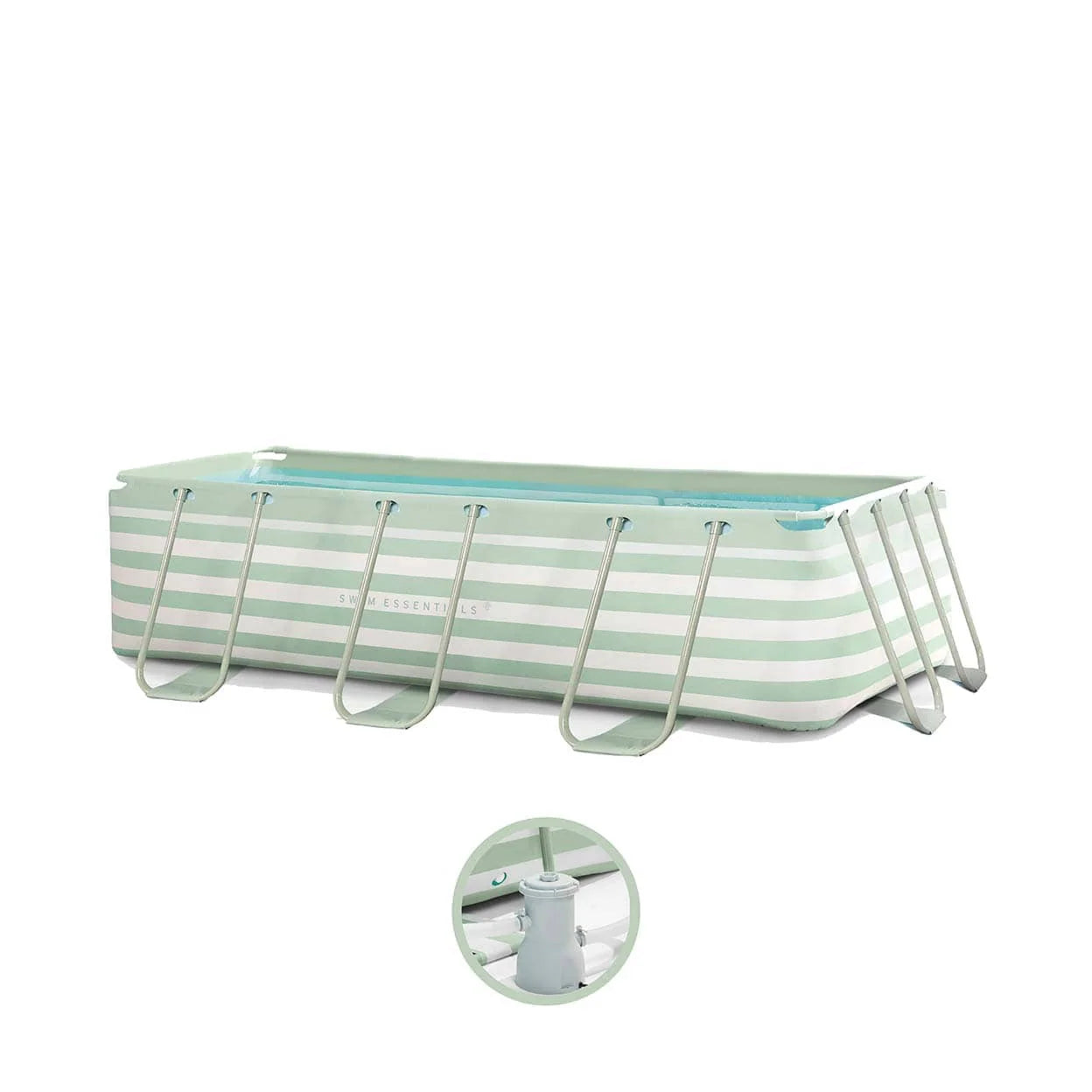 Essence | Groen/Wit Opzet Zwembad 260x160x65 cm incl. Accessoires | Swim Essentials