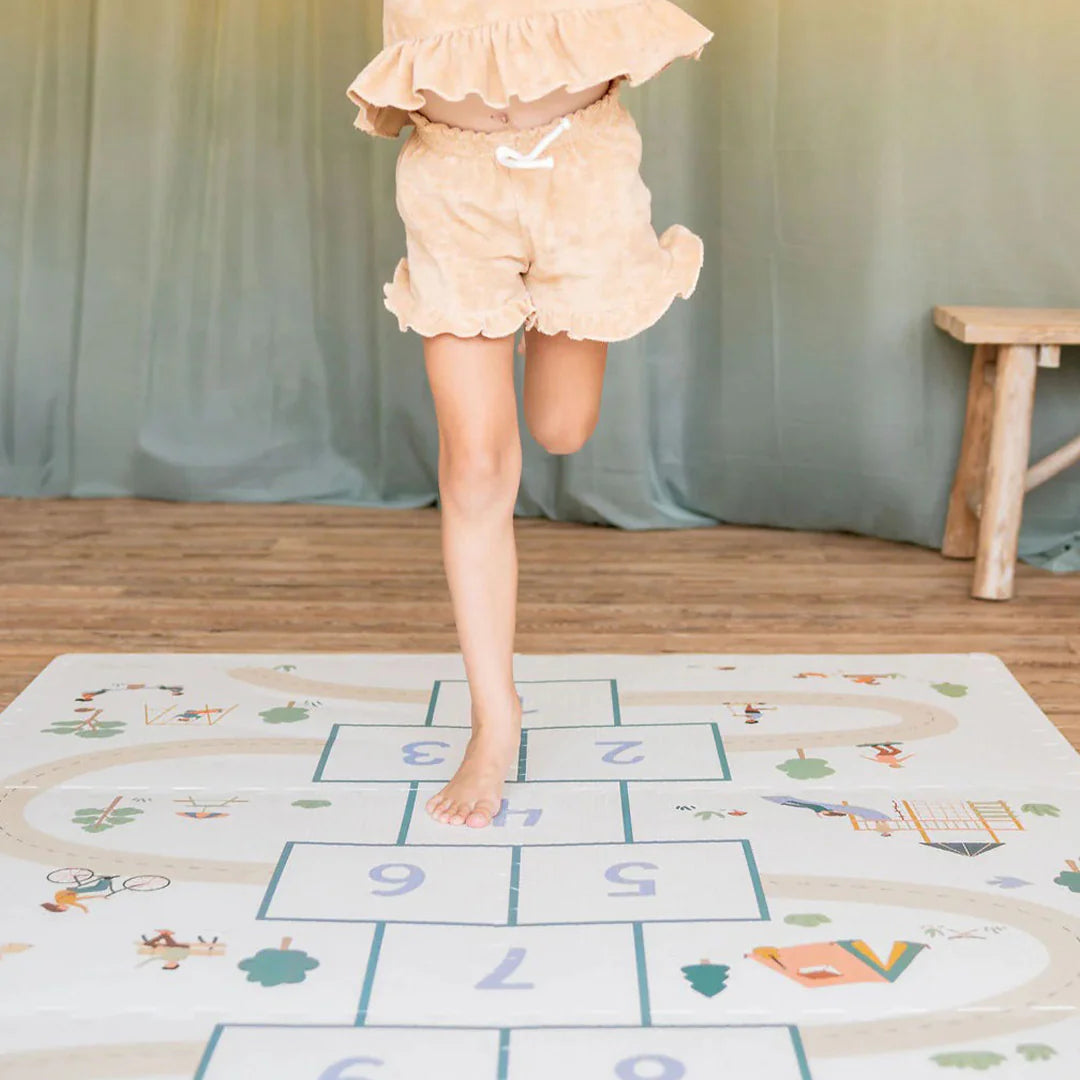 Play&Go EEVAA 3-in-1 Speelmat |  Hopscotch | Fantasie, organisatie en plezier in één