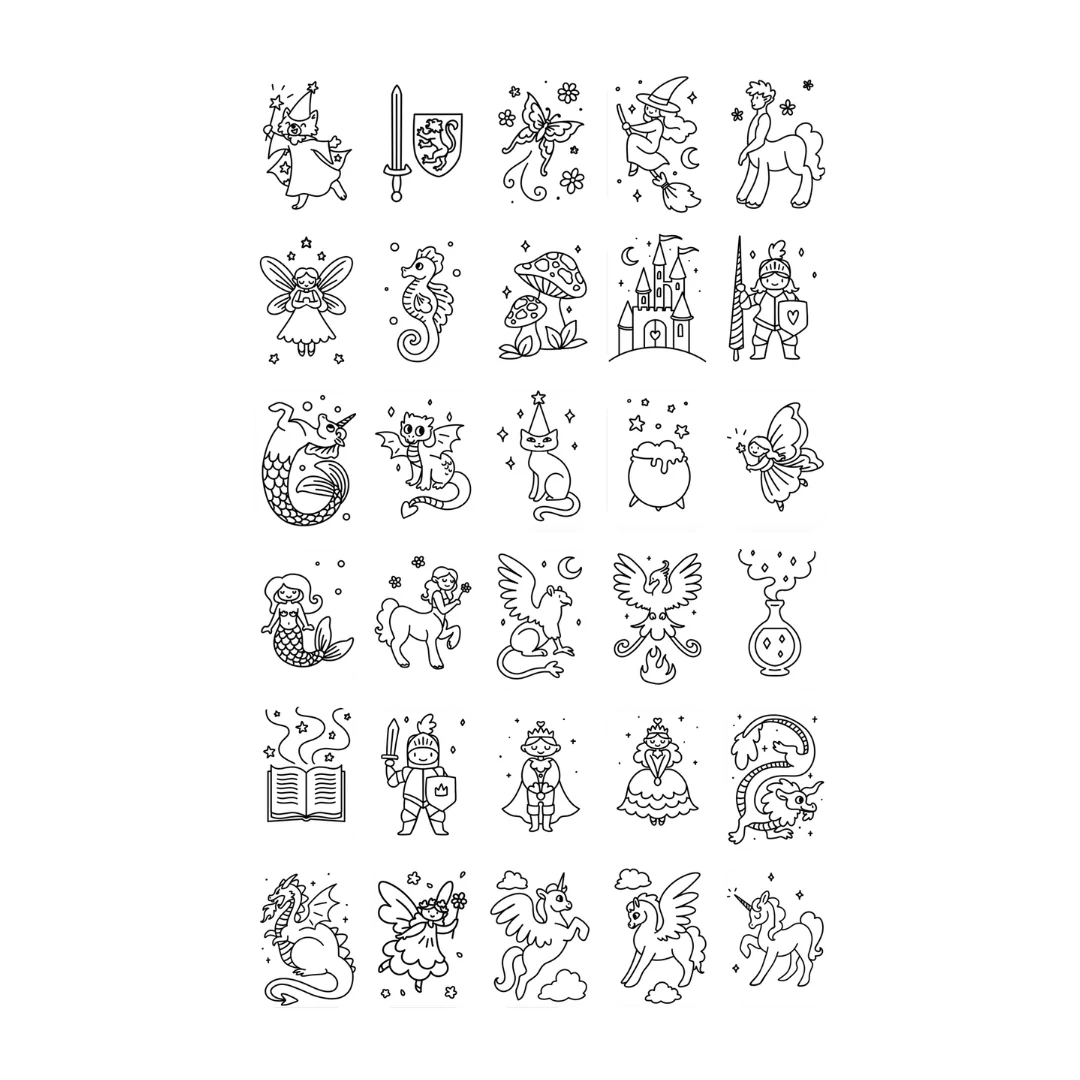 Refill KIDYDRAW-MINI | Extra kaarten met het thema “Once upon a time and Animals
