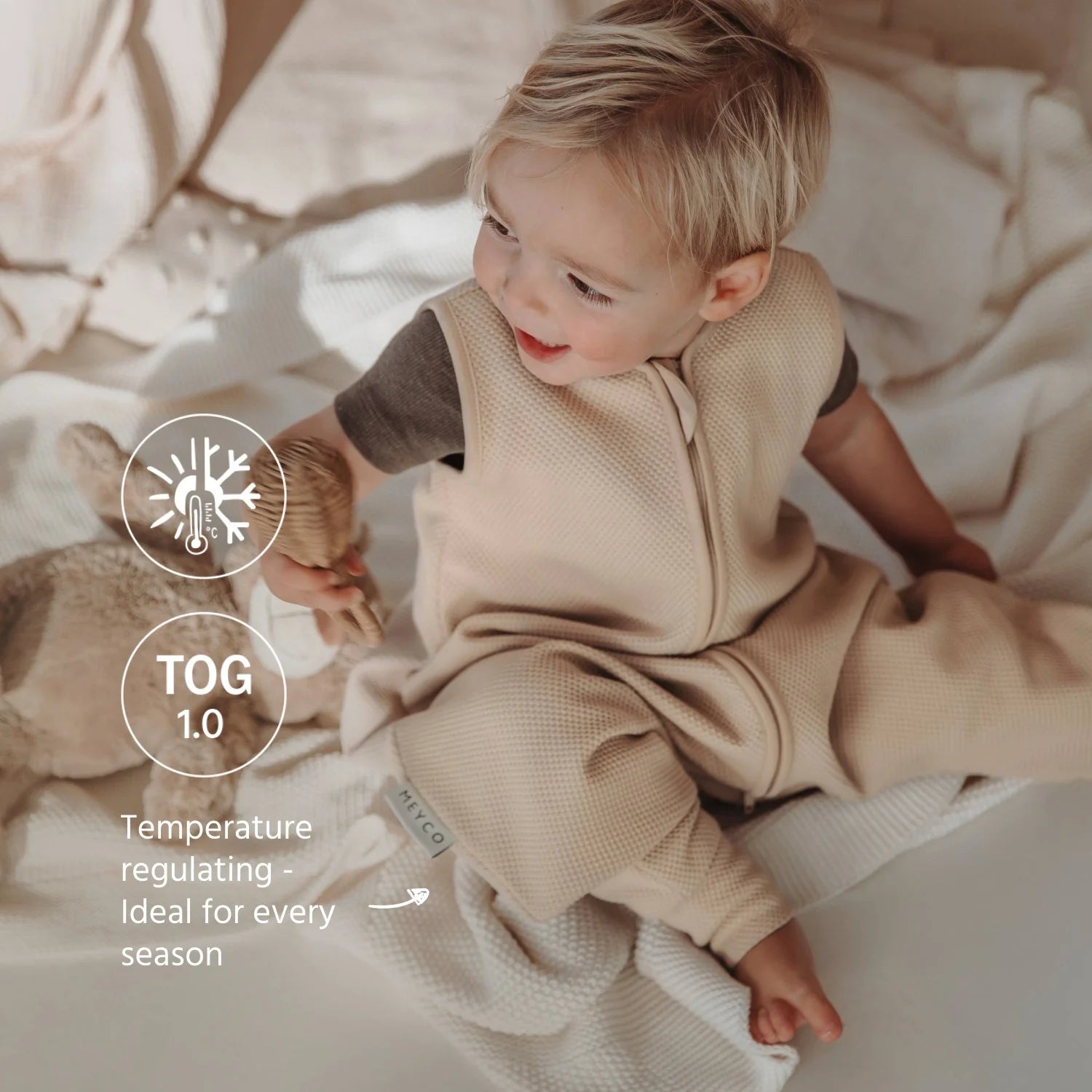 Meyco Baby Classic Ongevoerde Slaapzak Jumper | Studio Collectie