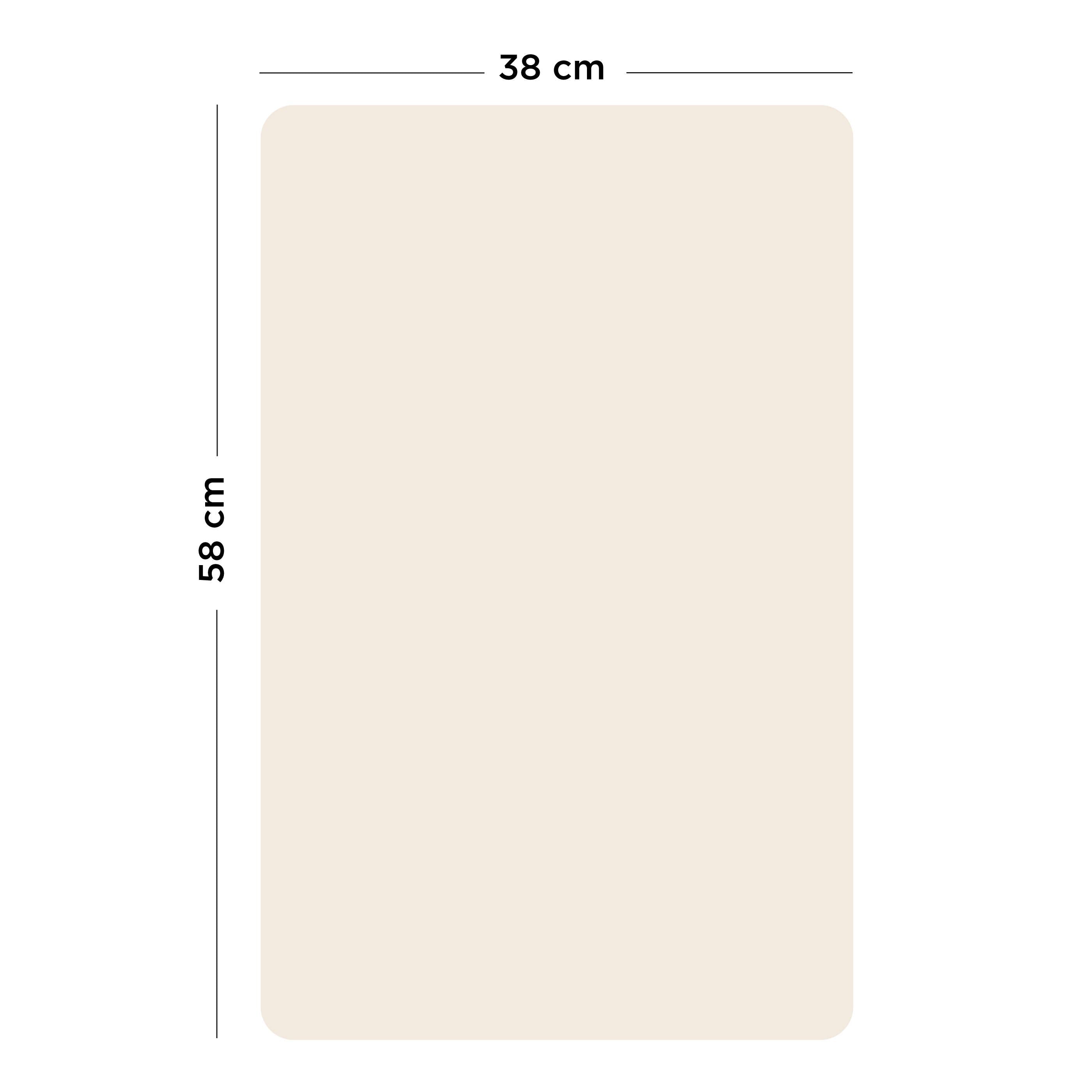 Ferflex - Rechthoekig magnetisch bord Beige linnen (beschikbaar in 2 maten): M