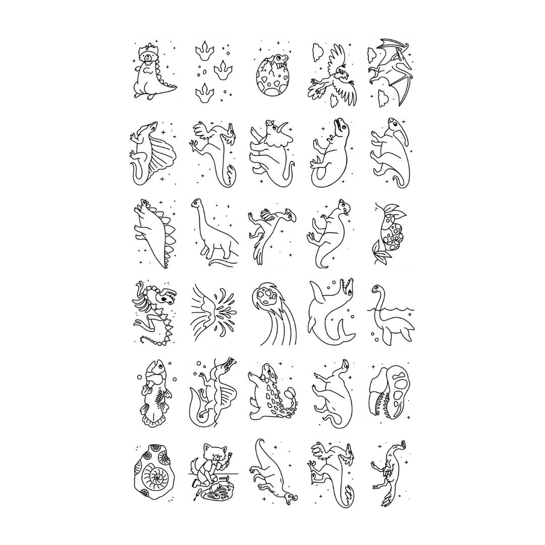Refill KIDYDRAW-MINI | Extra kaarten met het thema “Galaxy en Dinosaurussen”