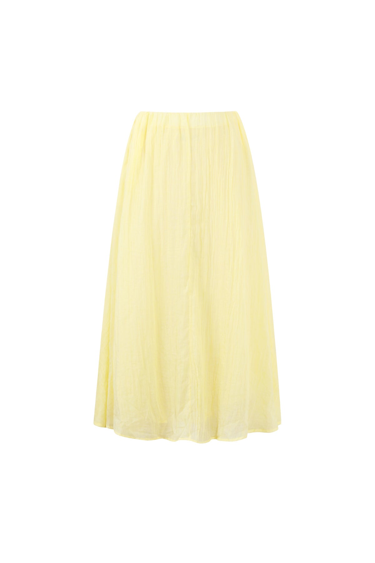Geweven Polyestervezel Vrouwen Maxi Rok Casual Solide Kleur