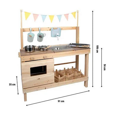 Modderkeuken en kruidenierswinkel | Buiten- en bewegingsspeelgoed | Hout