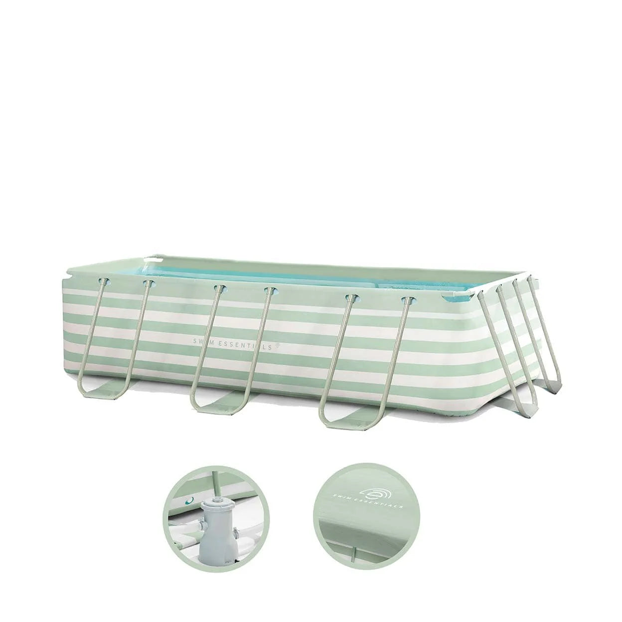 Essence | Groen/Wit Opzet Zwembad 260x160x65 cm incl. Accessoires | Swim Essentials