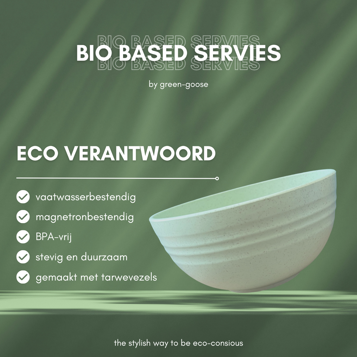 Green-Goose | Bio-based Servies Set - 12-delig
