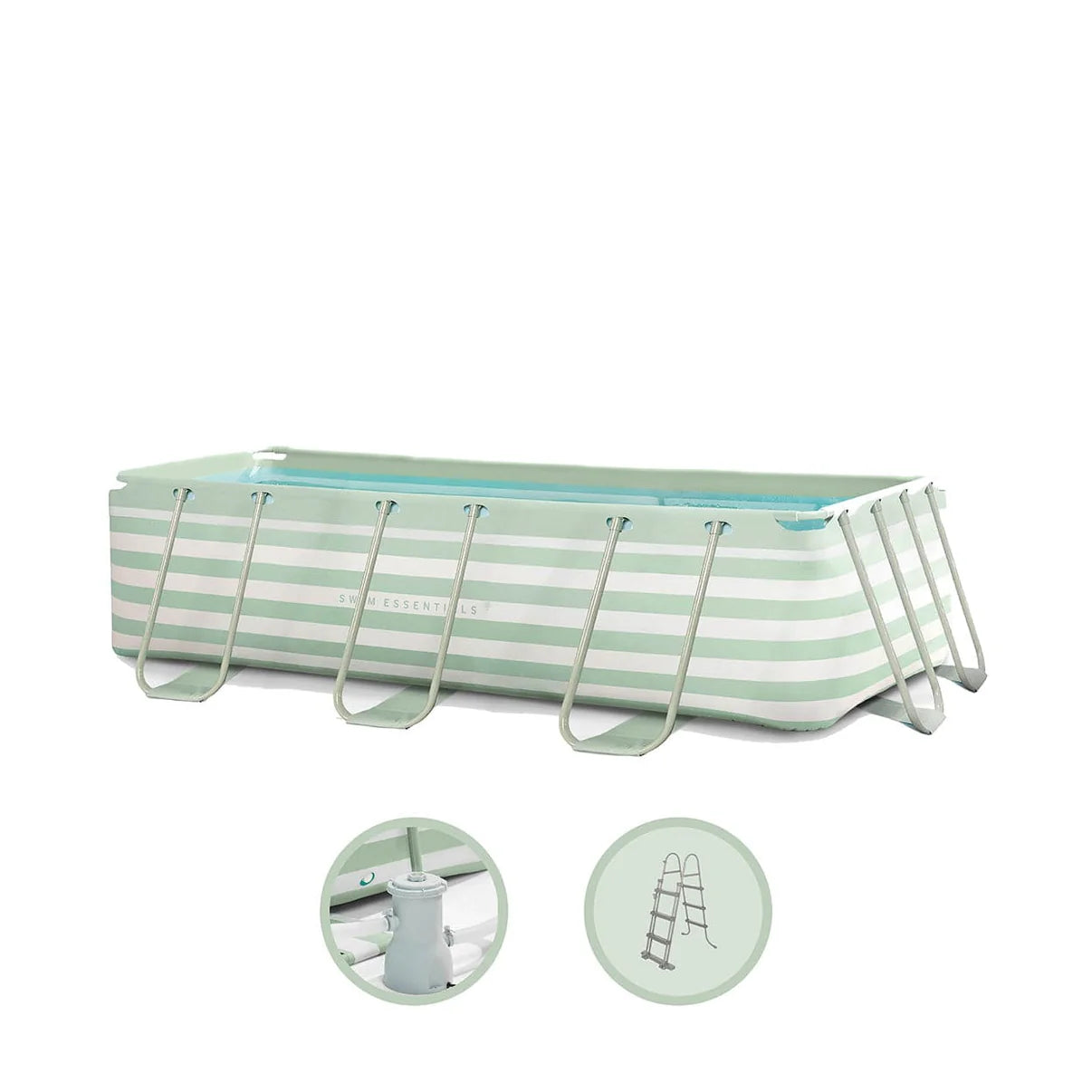 Essence | Groen/Wit Opzet Zwembad 260x160x65 cm incl. Accessoires | Swim Essentials