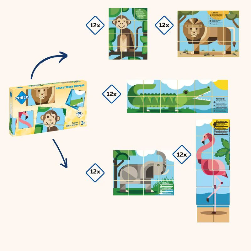 Coblo | Toppers dieren 60 stuks