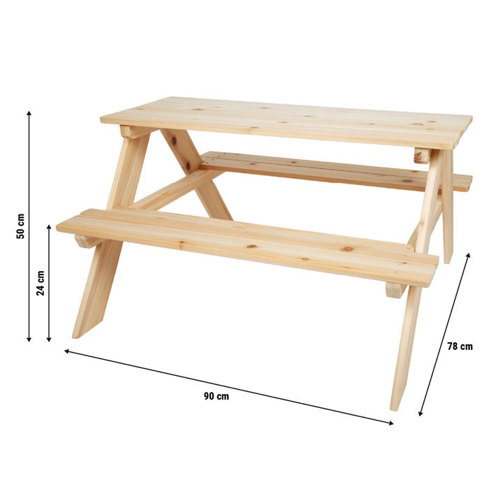 Houten Kinder Picknicktafel met Banken