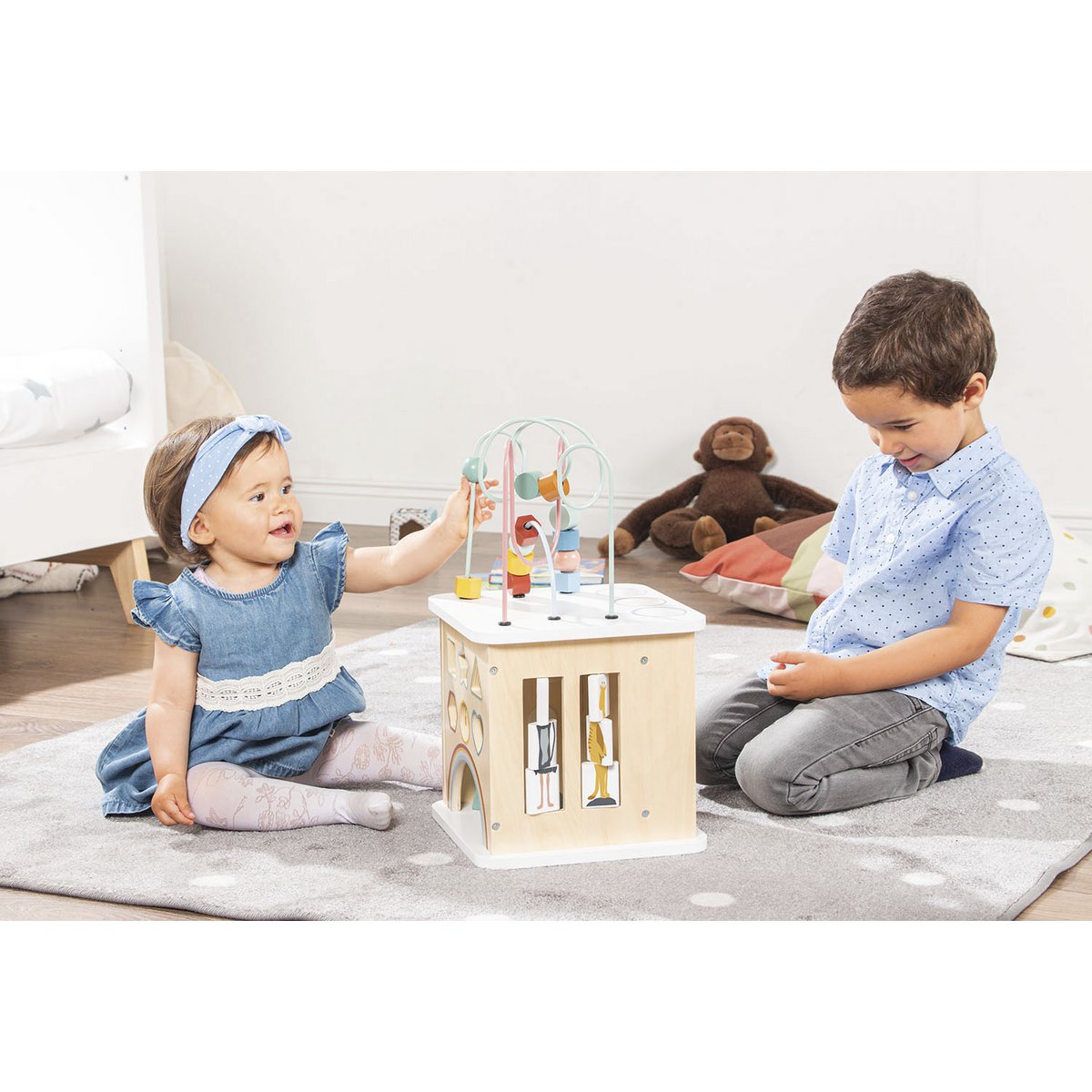 Pinolino Motorkubus Sanna | Houten activiteitenspeelgoed