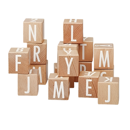 Zak met houten ABC blokken | ByAstrub