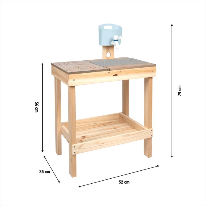 Modderkeuken en speeltafel | Buiten- en bewegingsspeelgoed | Hout