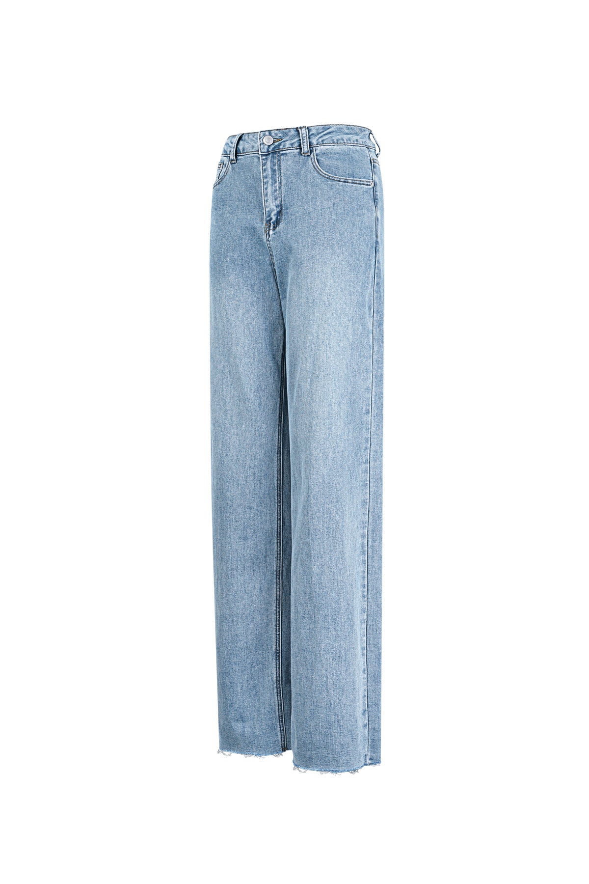 Cotton Woven Vrouwen Rechte Broek Casual Solid Color
