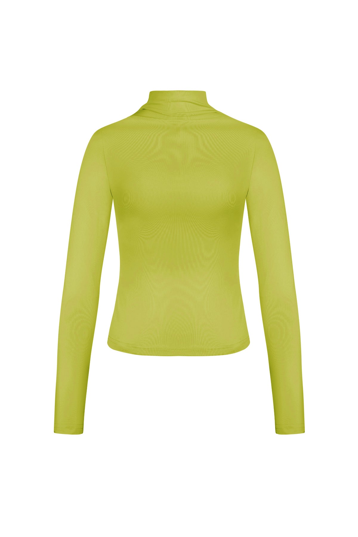 Polyester Vrouwen Lange Mouw Top Ribbel Hoge Kraag