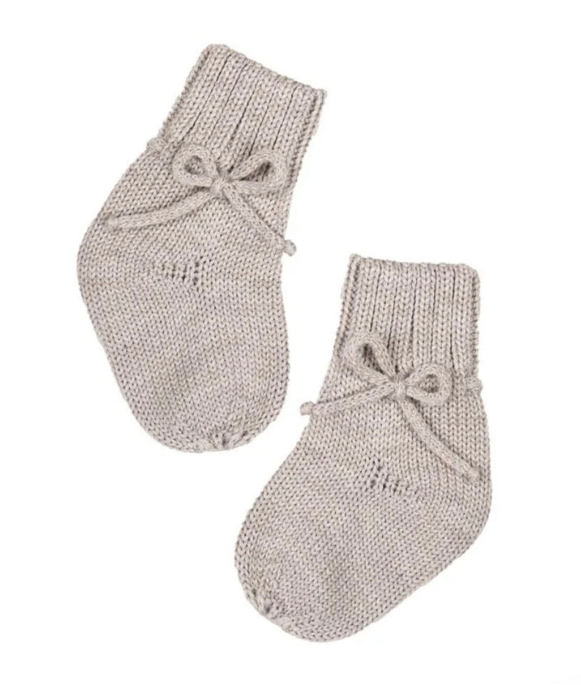 Wollen Baby sokjes | Newborn Sokjes 6-12 maanden | Merinowol | Beige