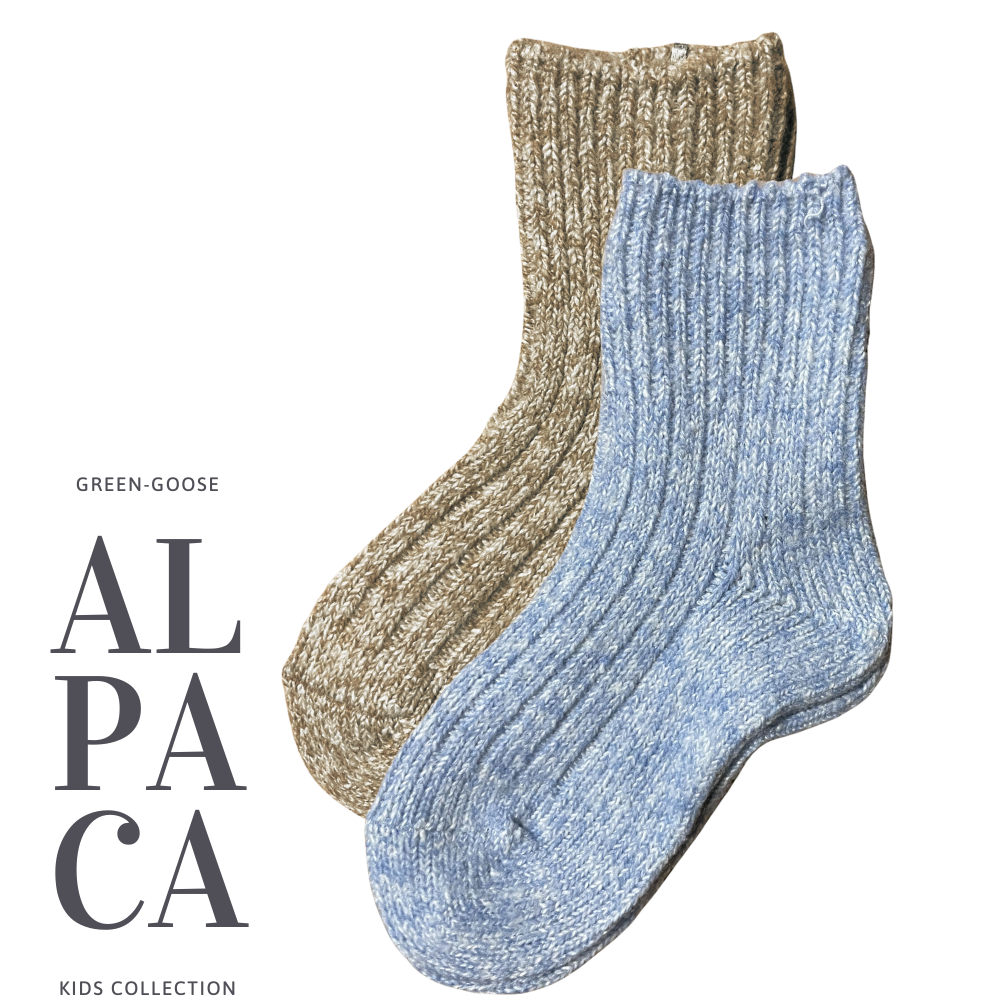 Green-Goose | Alpaca Sokken voor Kinderen - 2 Paar - 85%