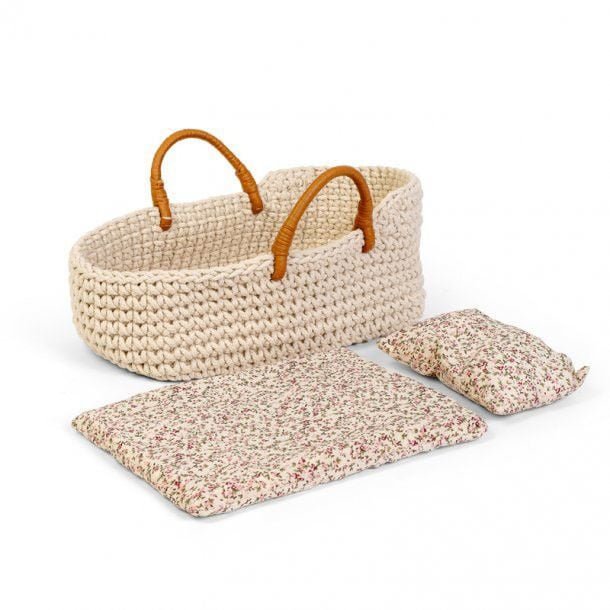 Gebreide poppenreiswieg 35cm | ByAstrup