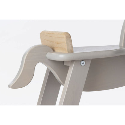Pinolino Hobbelpaard | Massief hout met ring, grijs/naturel