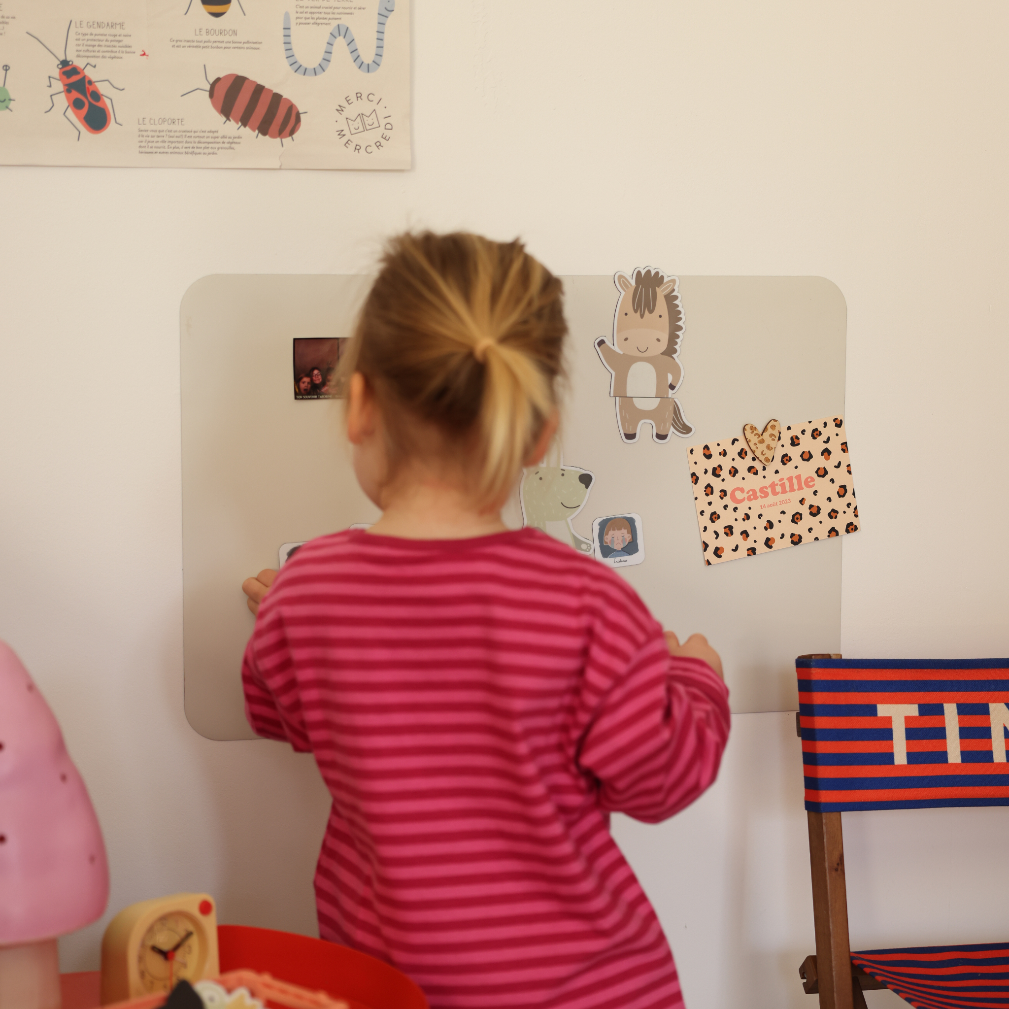 Ferflex - Rechthoekig magnetisch bord Beige linnen (beschikbaar in 2 maten): M