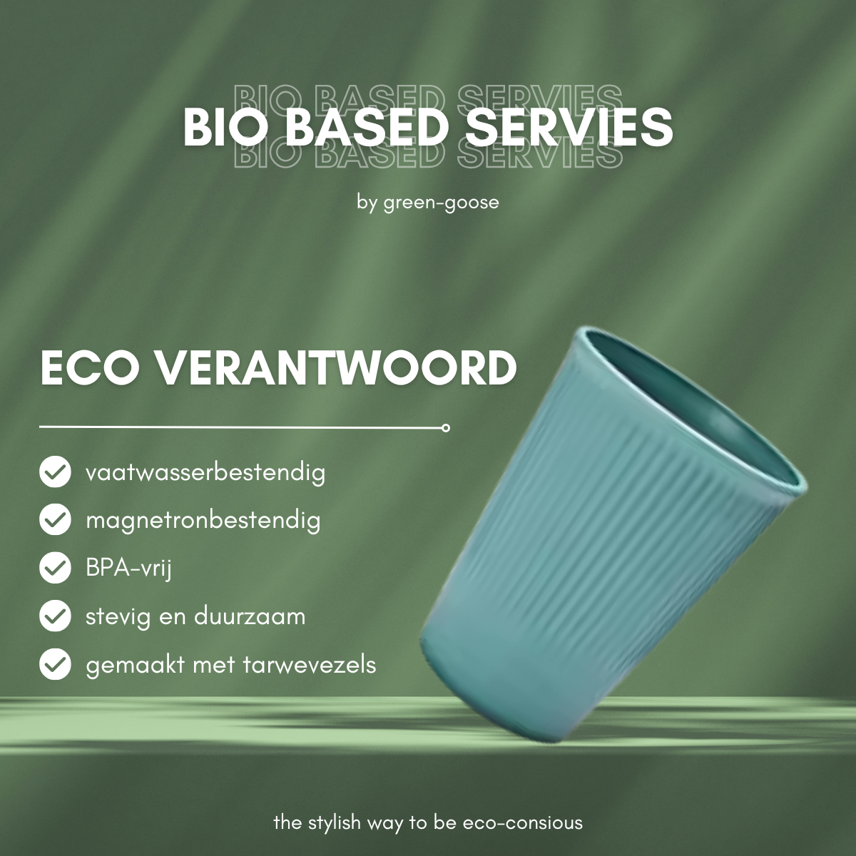 Green-Goose | Bioplastic Servies - 28-delig