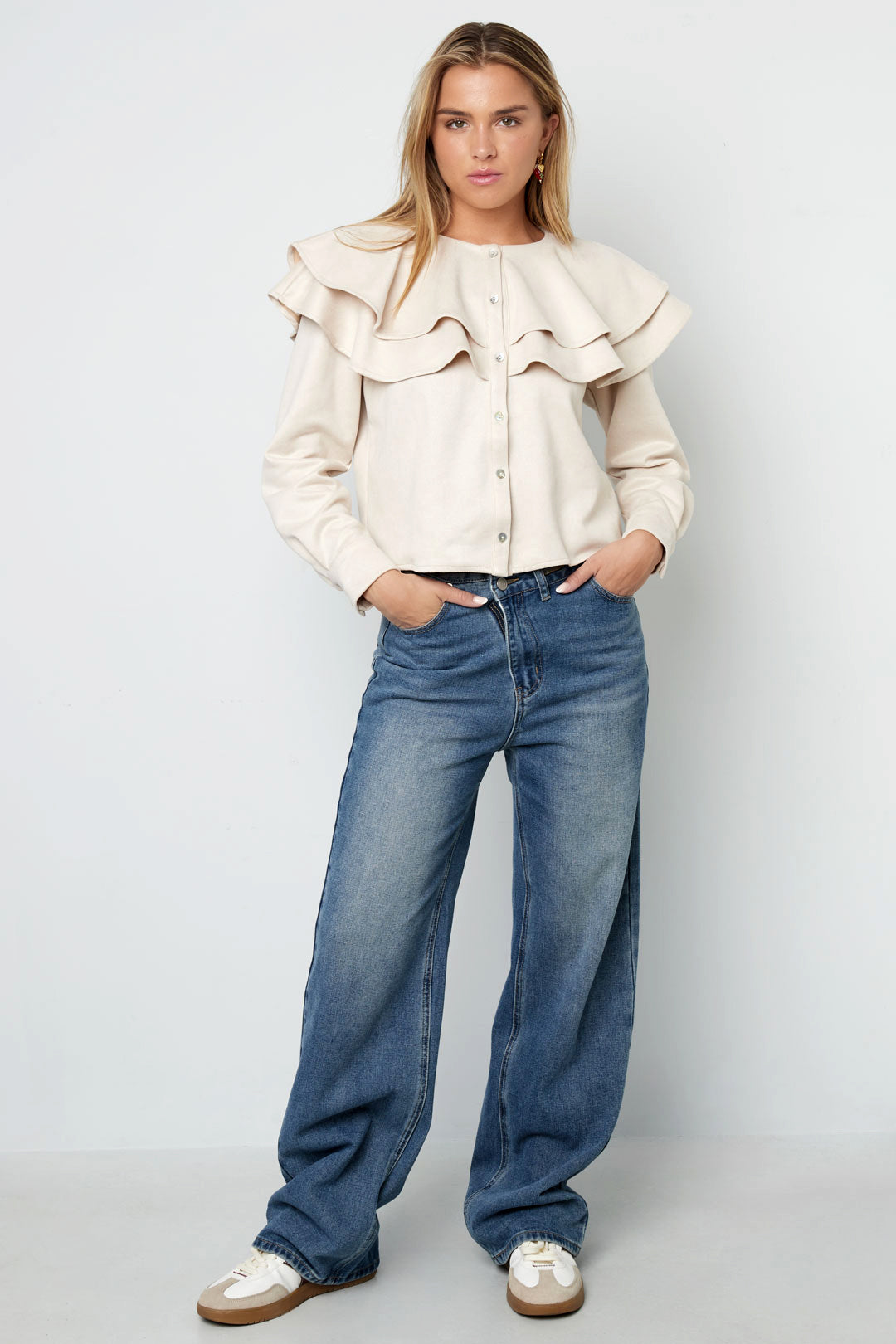 Layered Blouse Suede