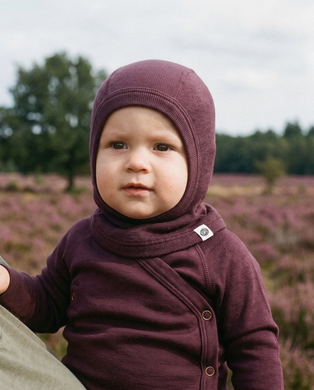 Red Mahogany | Wollen balaclava / bivakmuts | Merinowol | Lille Barn