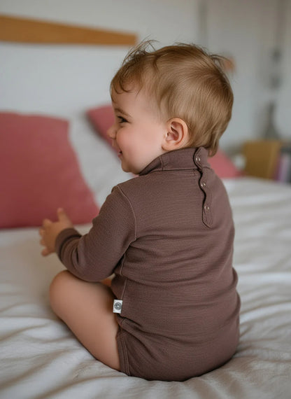 Romper met col | 100% Merinowol | Peppercorn