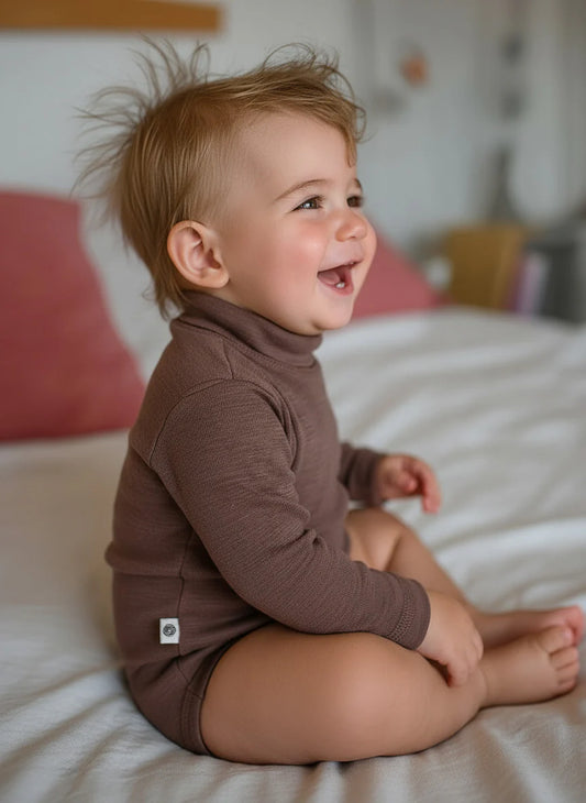 Romper met col | 100% Merinowol | Peppercorn