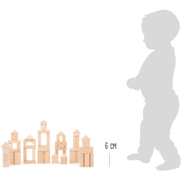 Houten Bouwstenen Naturel 50 Stuks | bouwstenen | Hout