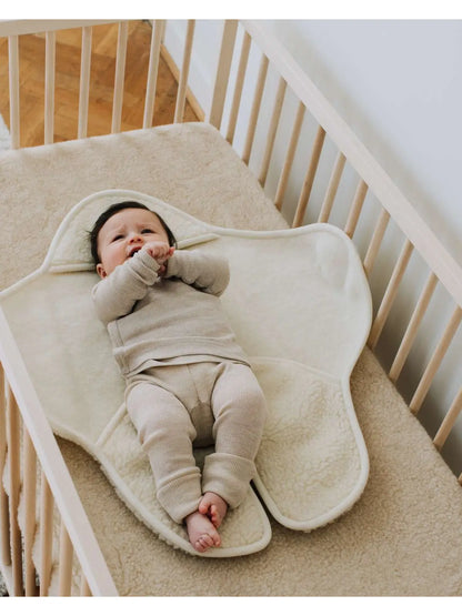 Baby wikkeldeken met voetjes Naturel | Merinowol | KICO Label (kopie)