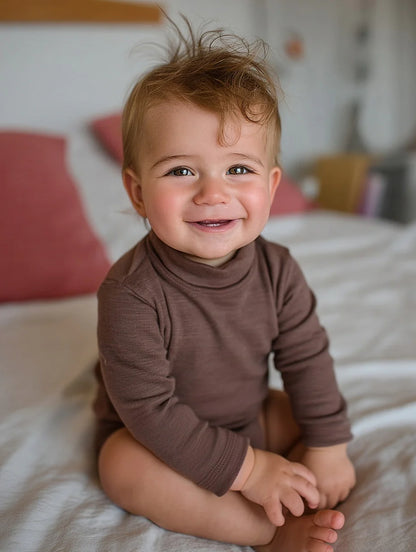 Romper met col | 100% Merinowol | Peppercorn