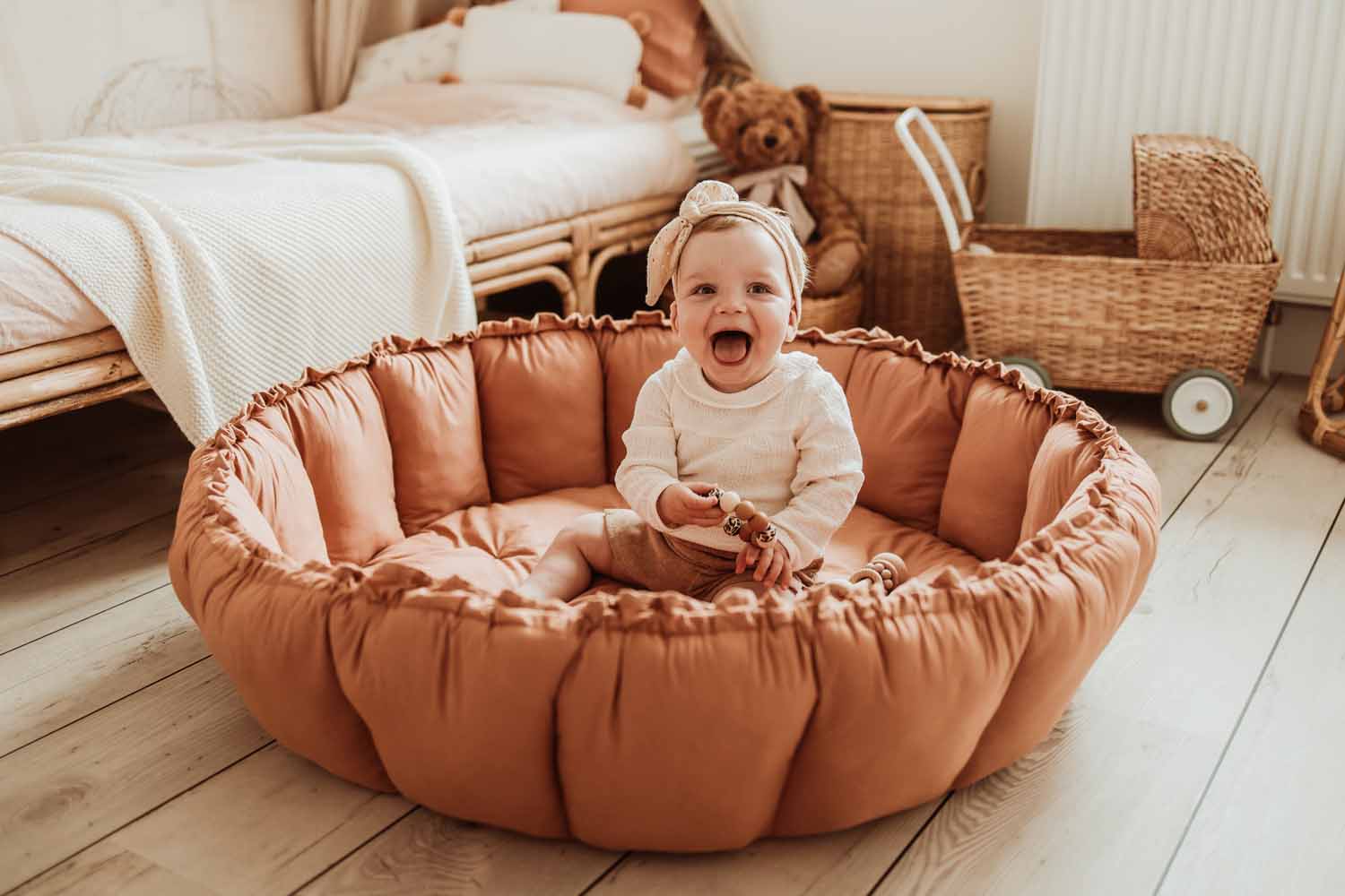 Play& Go | Bloom Tawny brown organic babymat