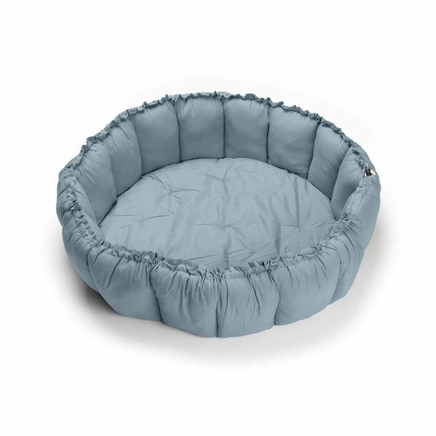 Play& Go | Bloom Dusty Blue Organic Cotton Babymat