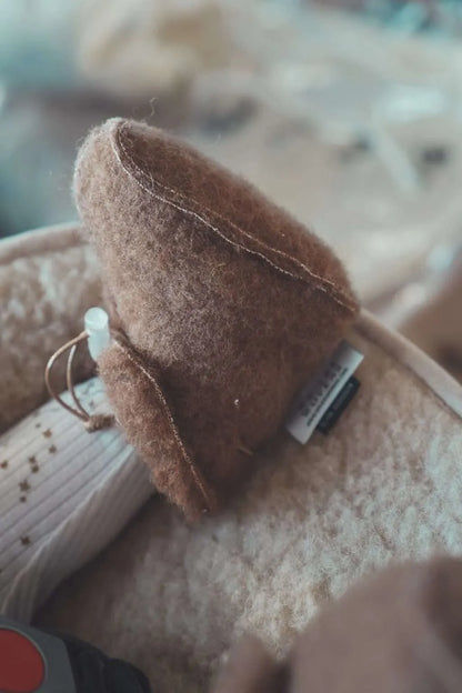 Slofjes | 100% Merinowol | Bruin