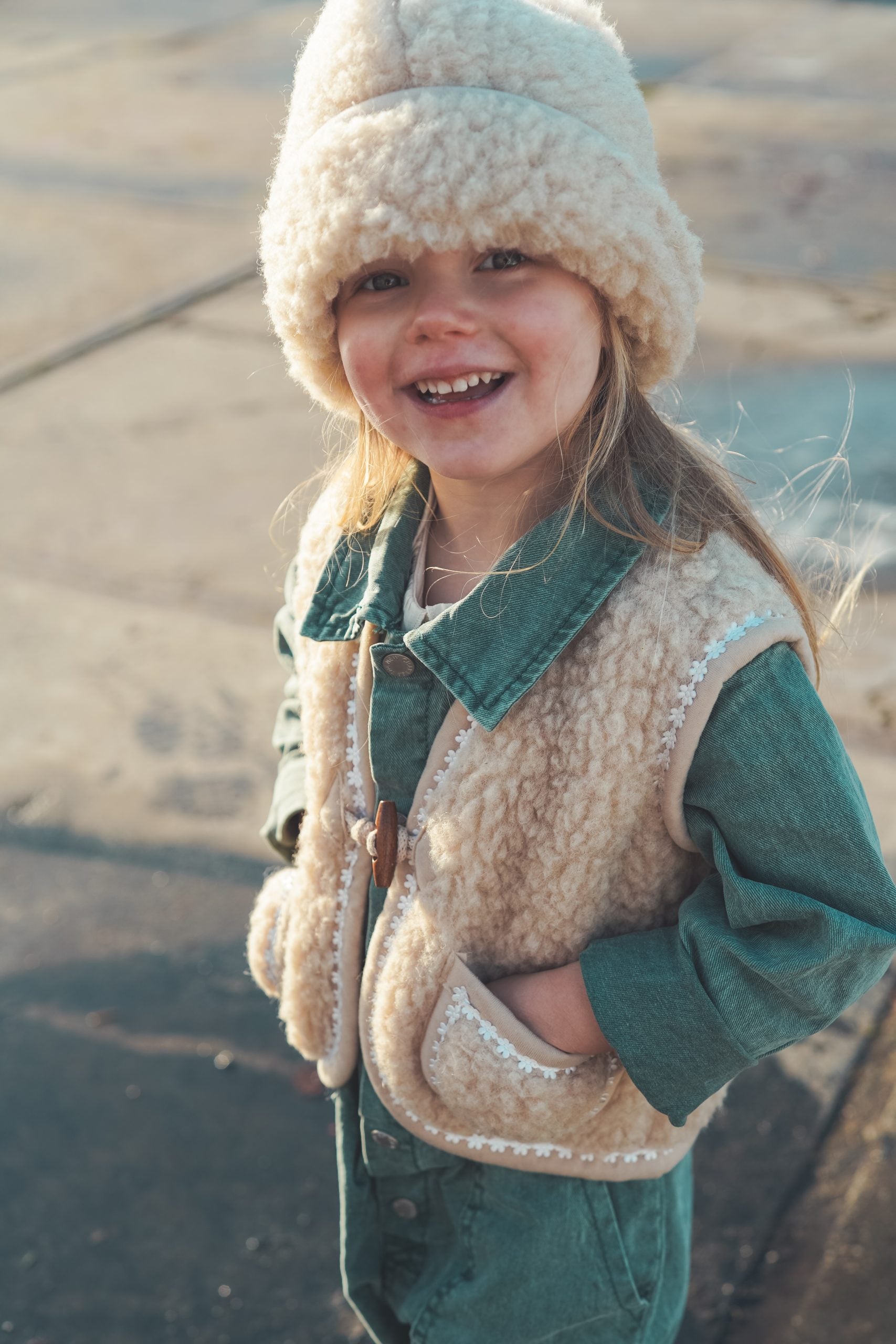 Wollen Baby Muts | Merinowol | Beige