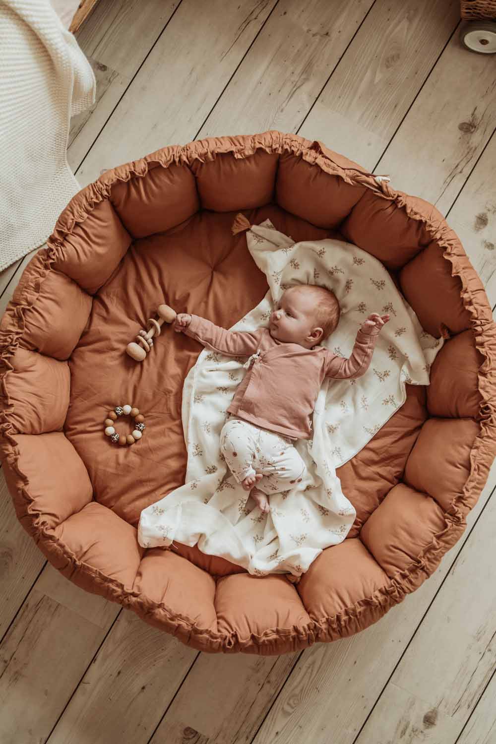 Play& Go | Bloom Tawny brown organic babymat