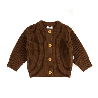 Gebreid Wollen Baby Vestje | 100% Merinowol | Brunette