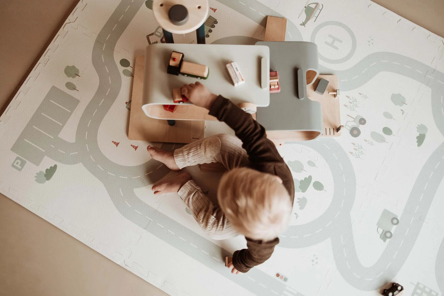 Play&Go EEVAA 3-in-1 Speelmat | Wereldmap | Spelenderwijs ontdekken, opbergen &amp; bouwen