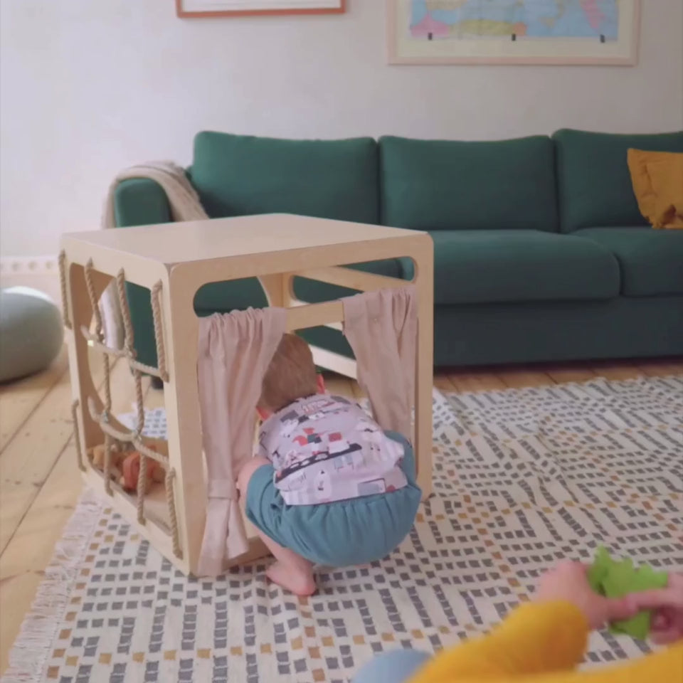 CUBITRI® Climbing Play Cube With Rope Window