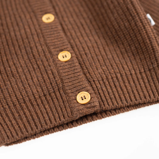 Gebreid Wollen Baby Vestje | 100% Merinowol | Brunette