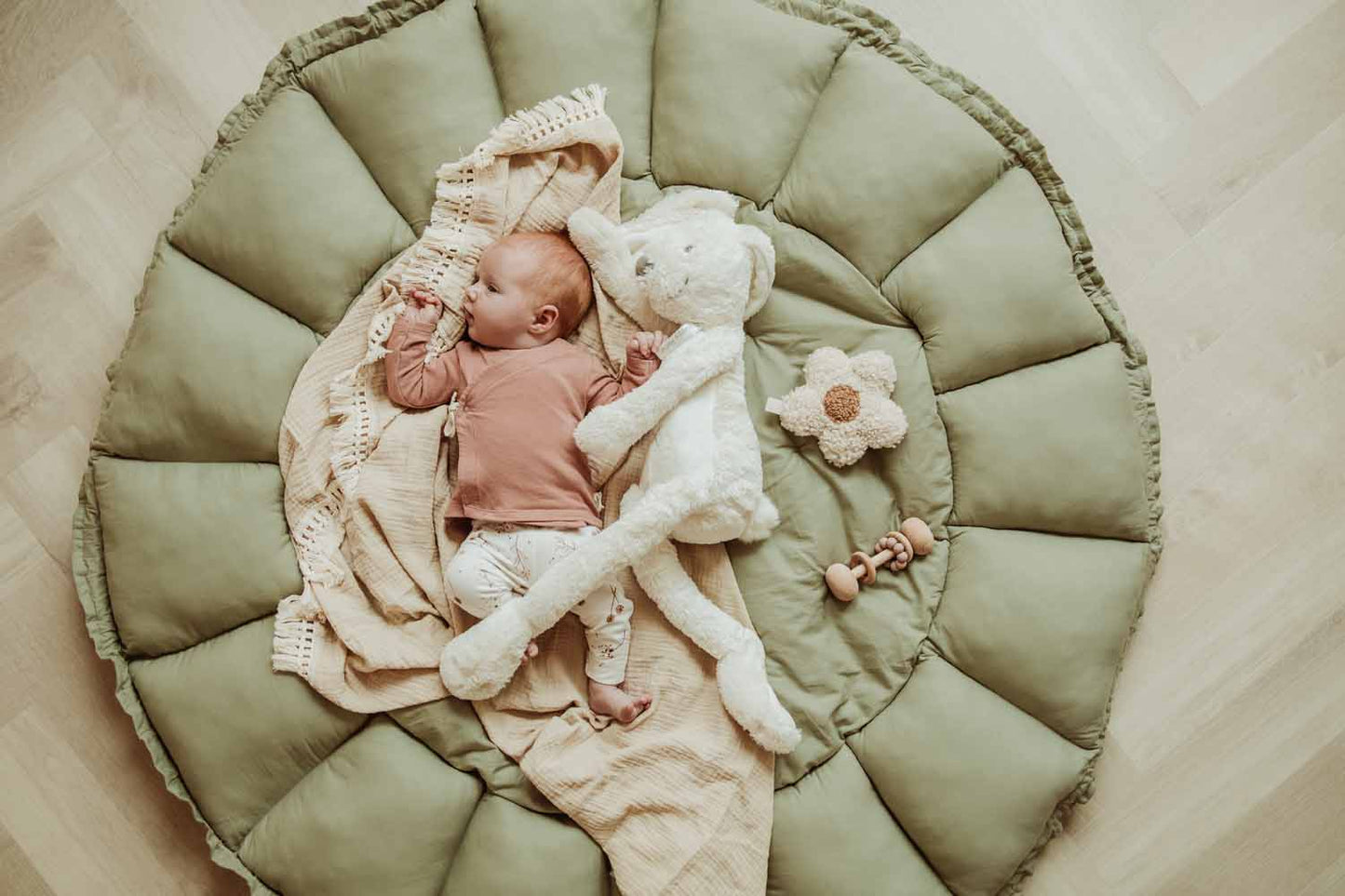 Play& Go | Bloom Meadow Green Organic Cotton Babymat